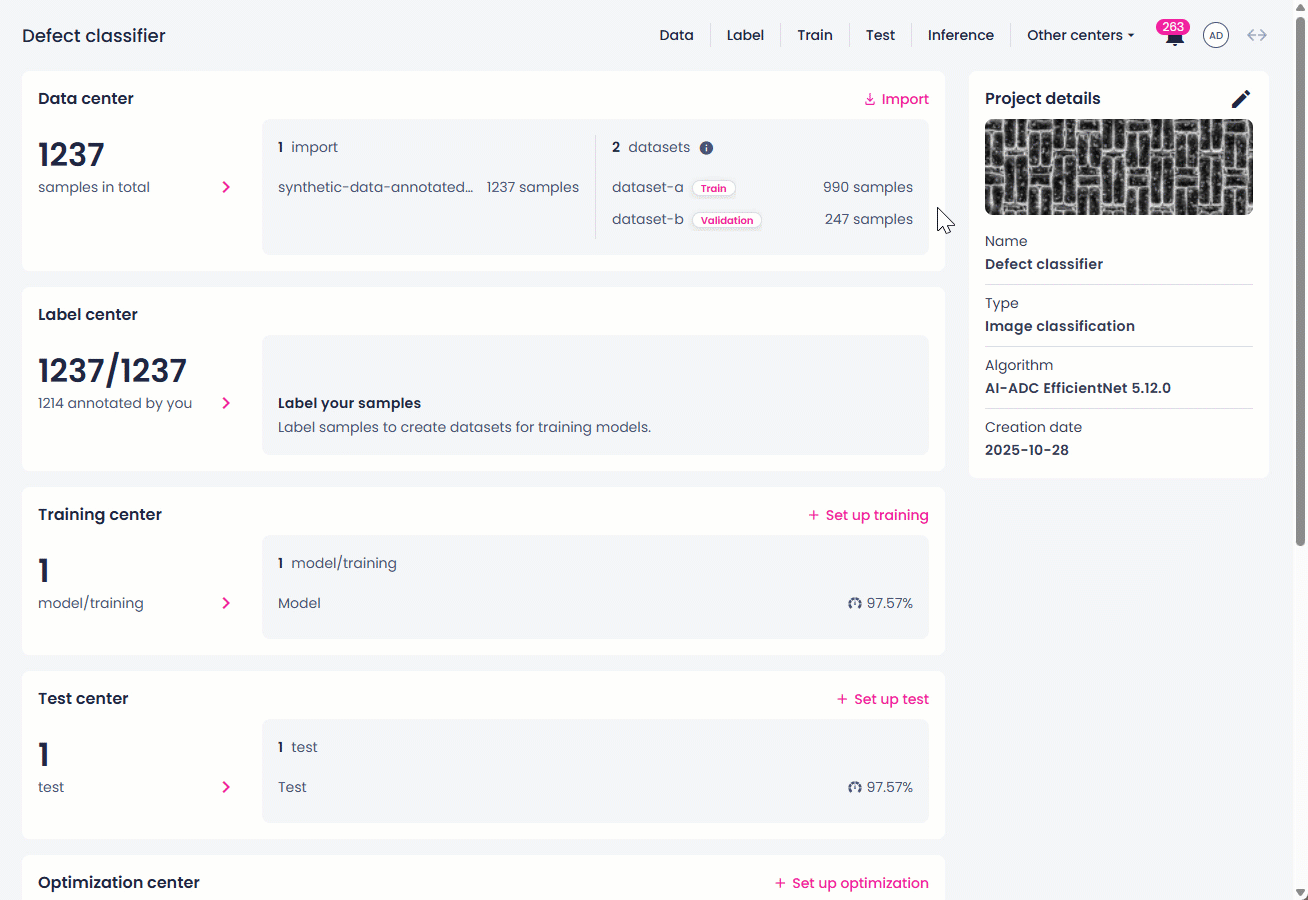 Exporting datasets