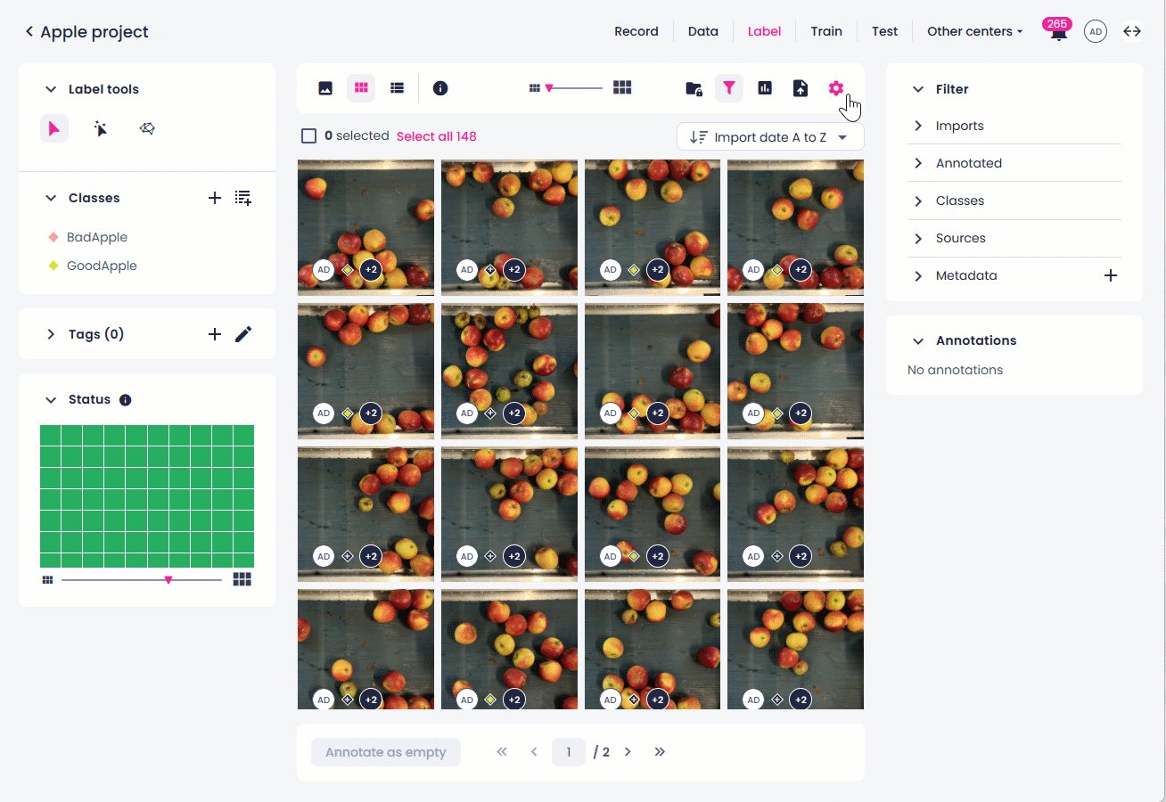 Fill sample in thumbnail square option