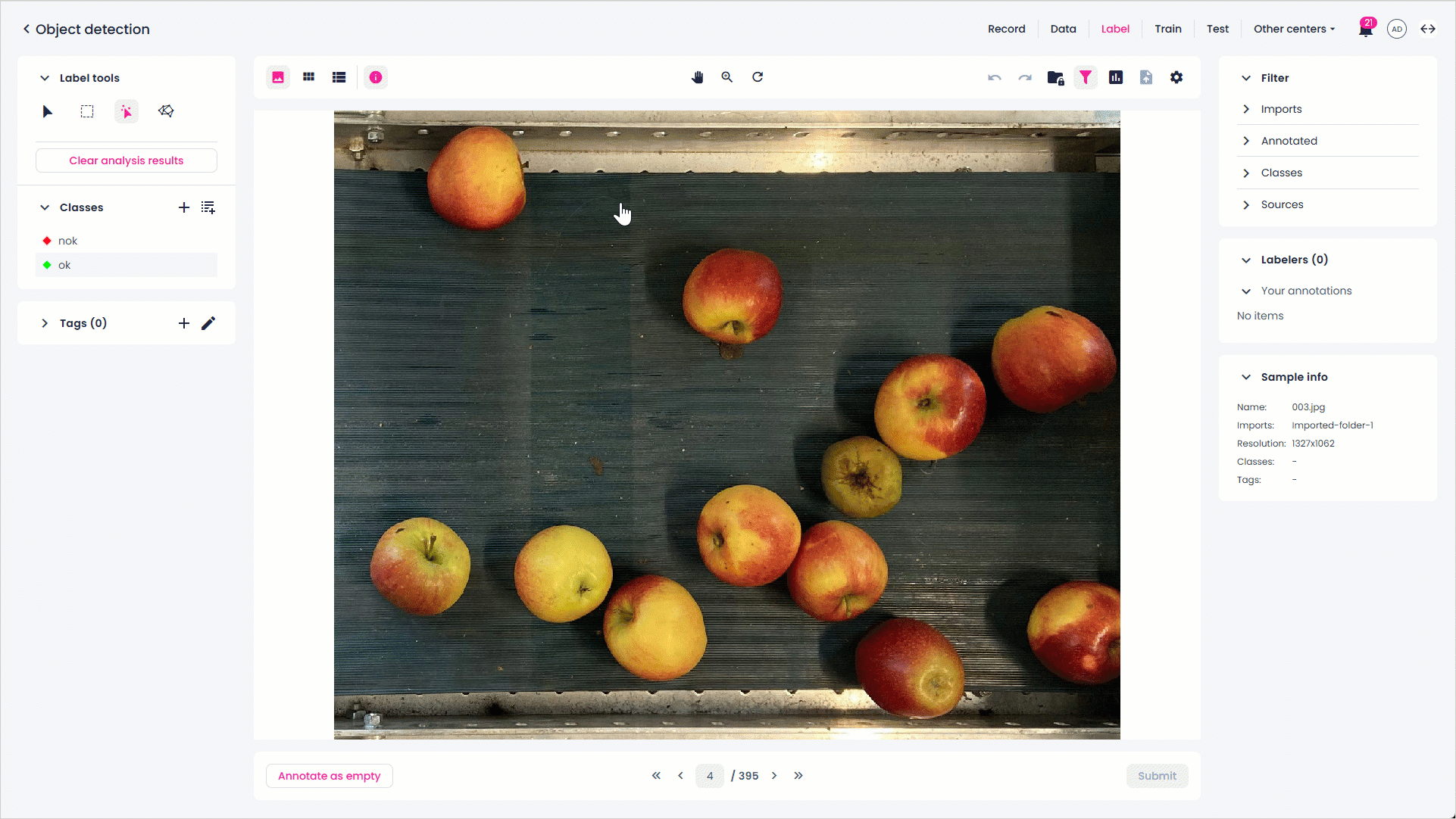 Labeling with smart masks