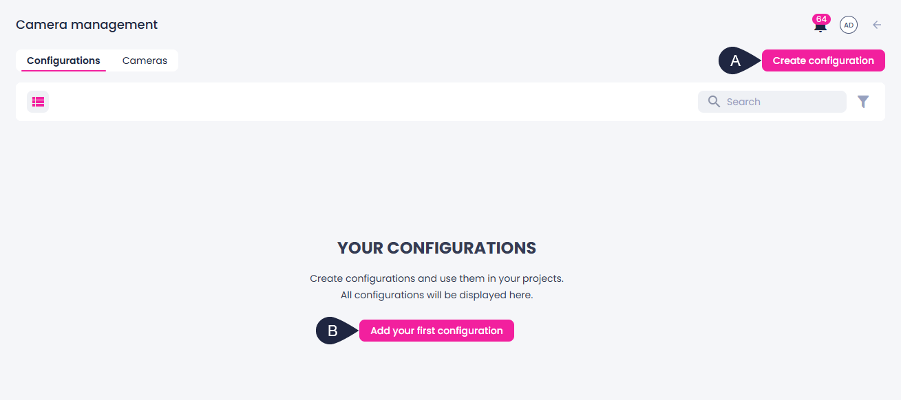 Create camera configuration