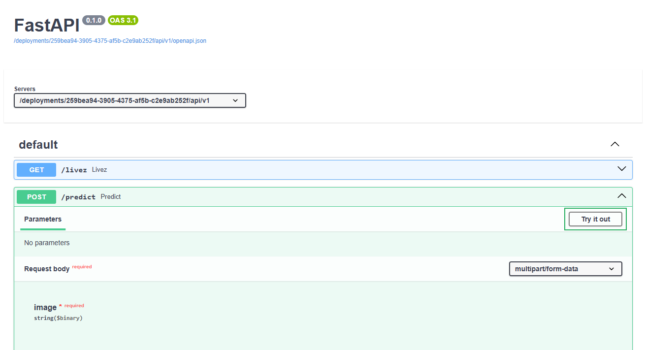 Swagger UI - Try it out button