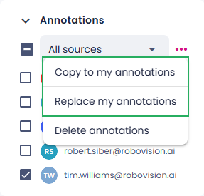 Copy and replace labels in thumbnails view