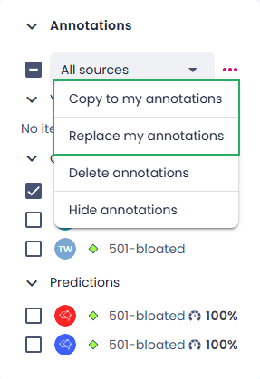 Copy labels