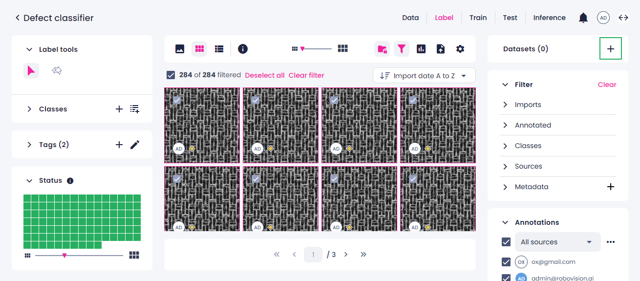 Create datasets