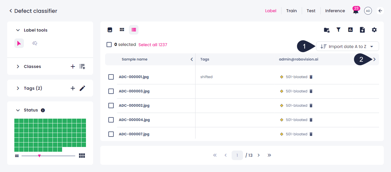 List view