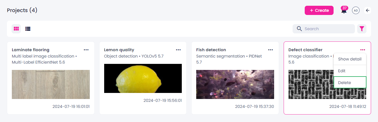 Project list