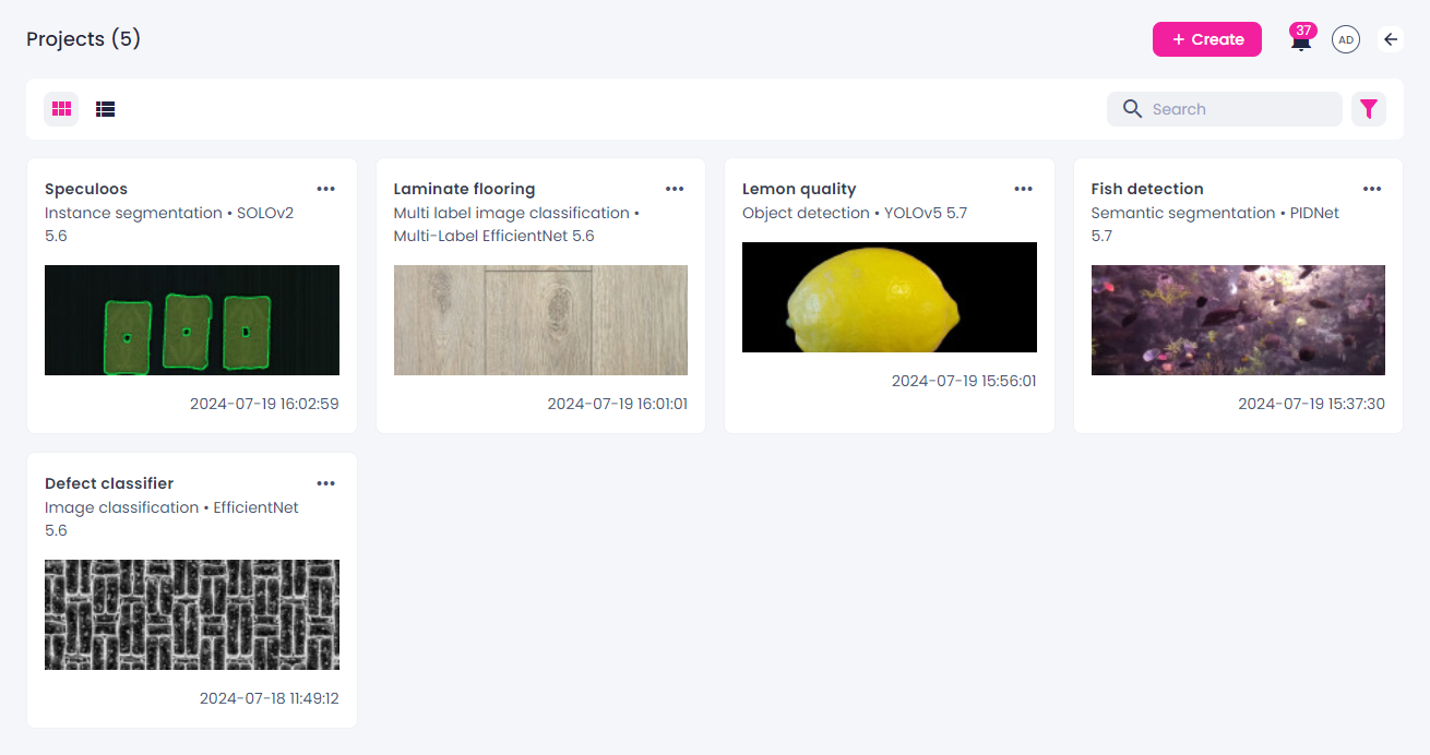 Project tiles