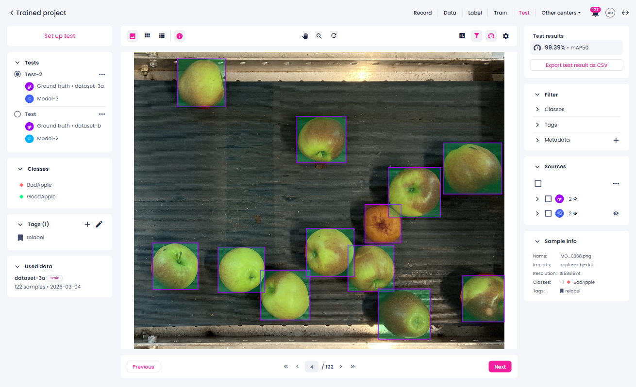 Test center: Annotation colors