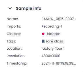 Sample info