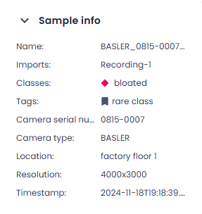 Sample info