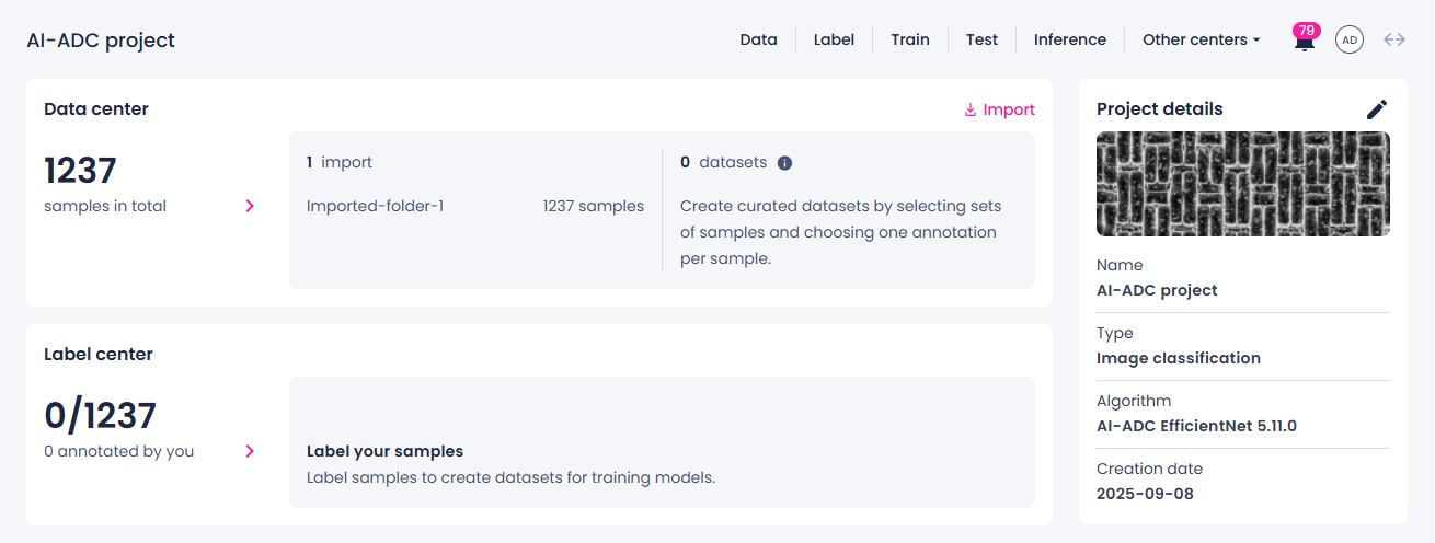 Project data