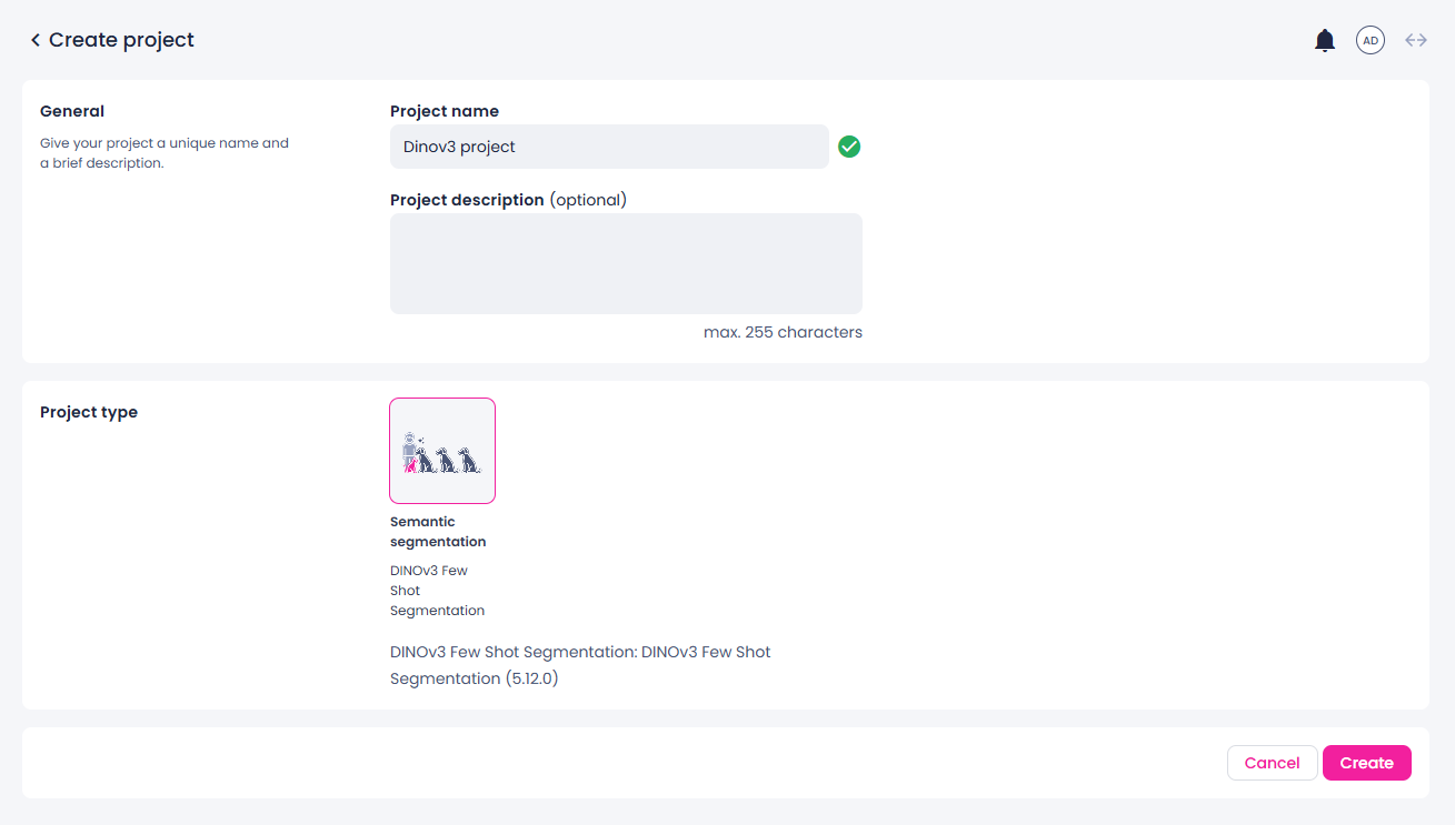 Project creation