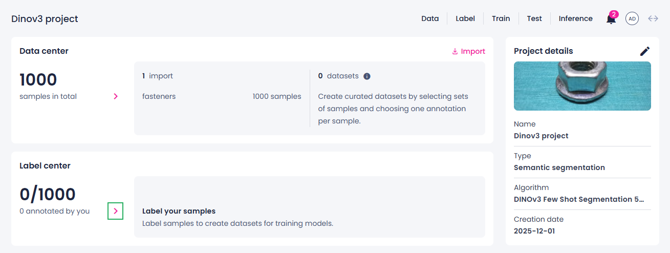 Project data