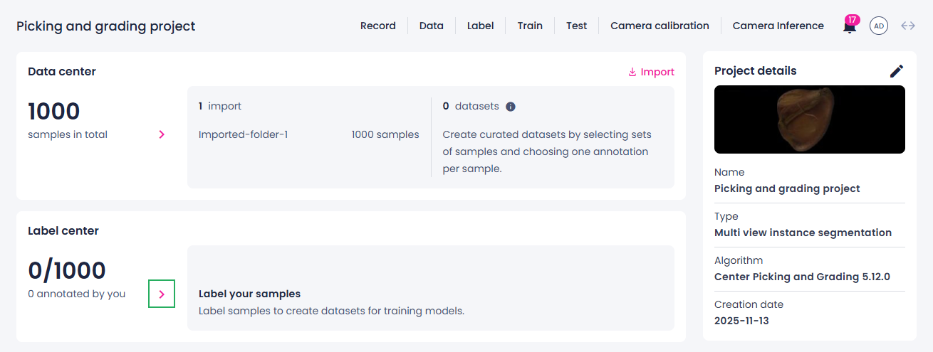Project data