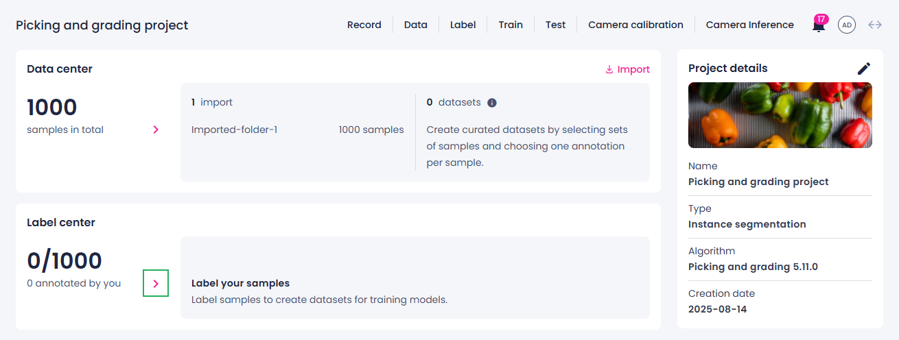 Project data